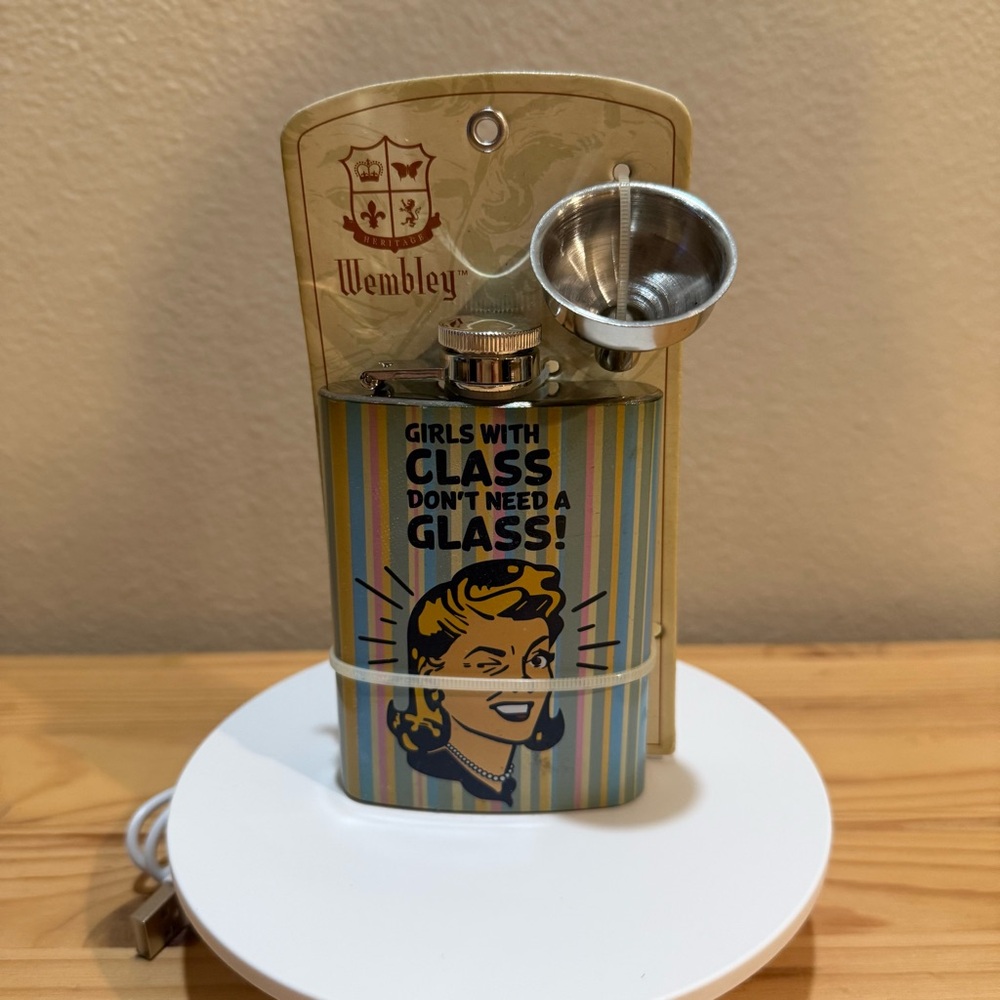 Wembley Colorful Flask with Funnel